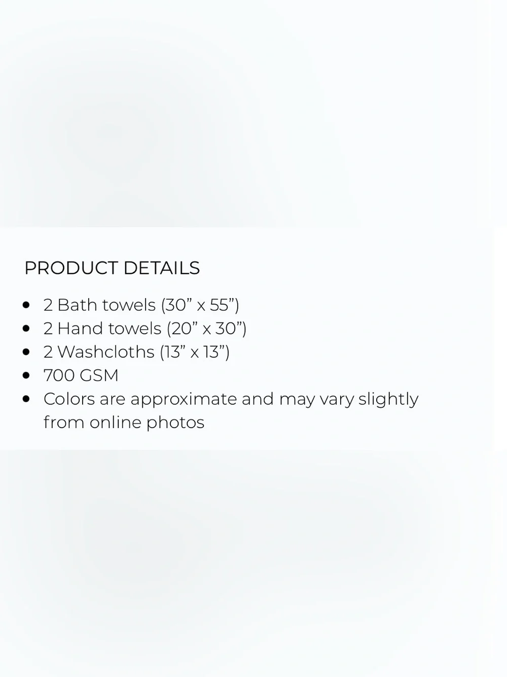Soft Cream 6 Piece Bath Towels - Plush Absorbent Set